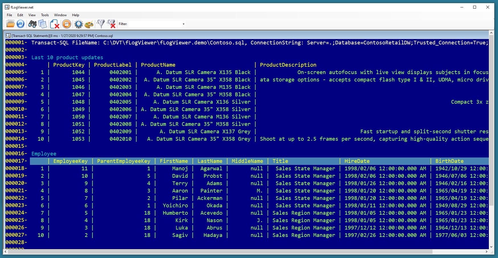 Sql Log Viewer fLogViewer - Log File Viewer Software